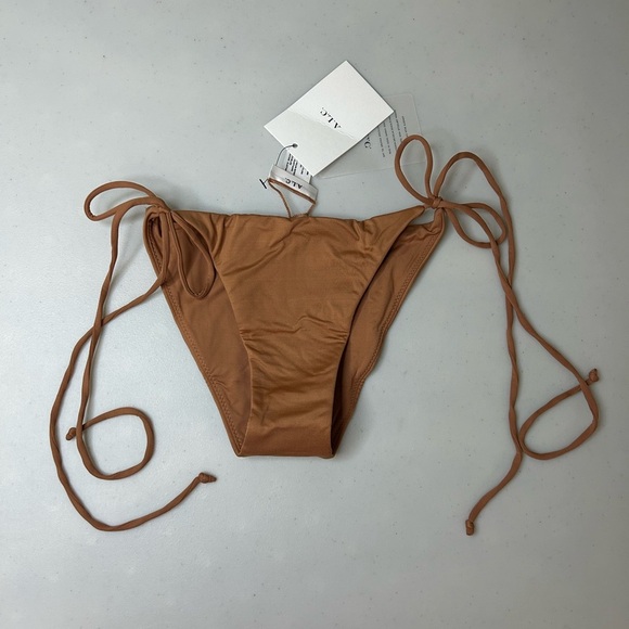 A.L.C. Amina String Bikini Bottom Gold/Brownish Size Small NWT - Picture 3 of 5